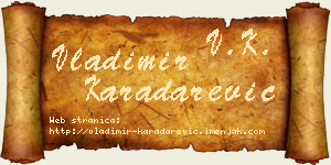 Vladimir Karadarević vizit kartica